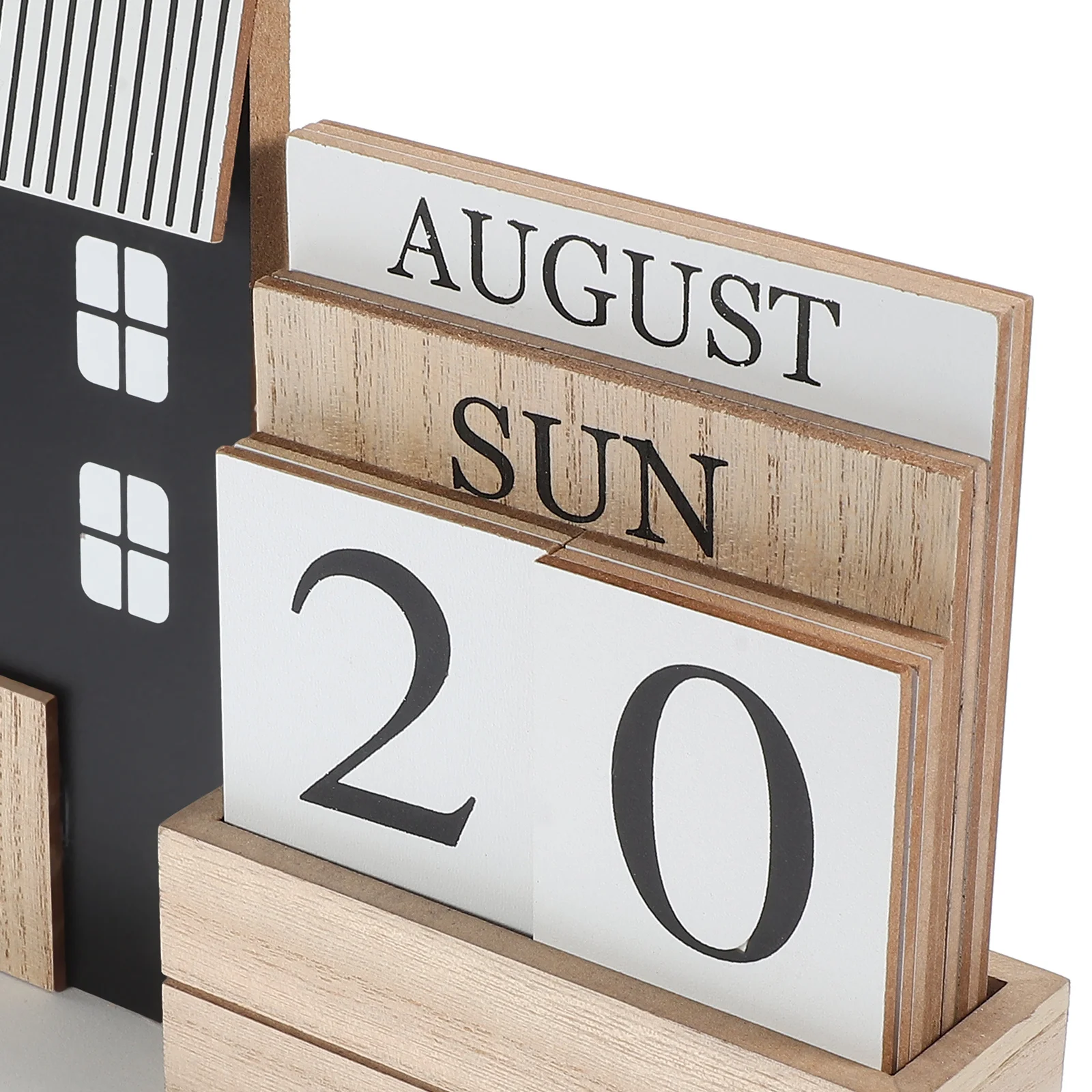 

Rustic Wooden Desk Calendar Reusable Permanent Date Tracker Decorative Household Organizer for Office Home Classroom Farmhouse
