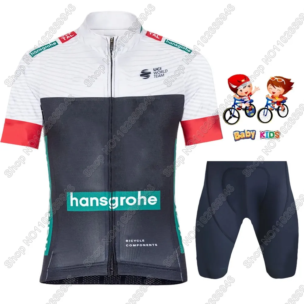 NONE Kinder Boraful Hansgrohe Team 2026 Radtrikot Set Jungen Mädchen Fahrradbekleidung Kinder Fahrradanzug MTB Ropa Maillot 4