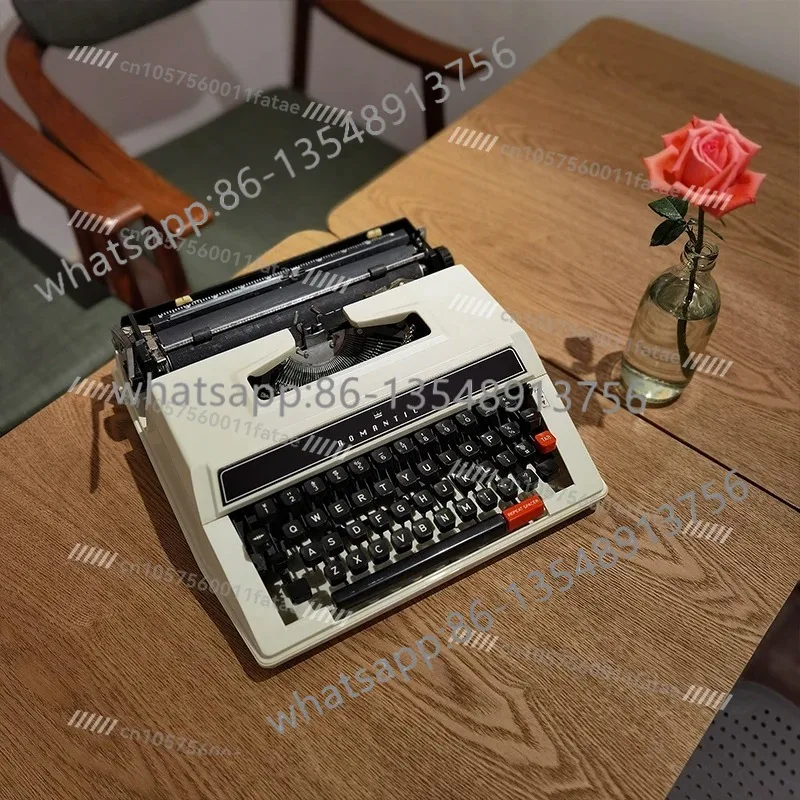 Typewriter White English Mechanical 1980S Normal Use Retro Literary Gifts Medieval Old Things Factory Direct Sales