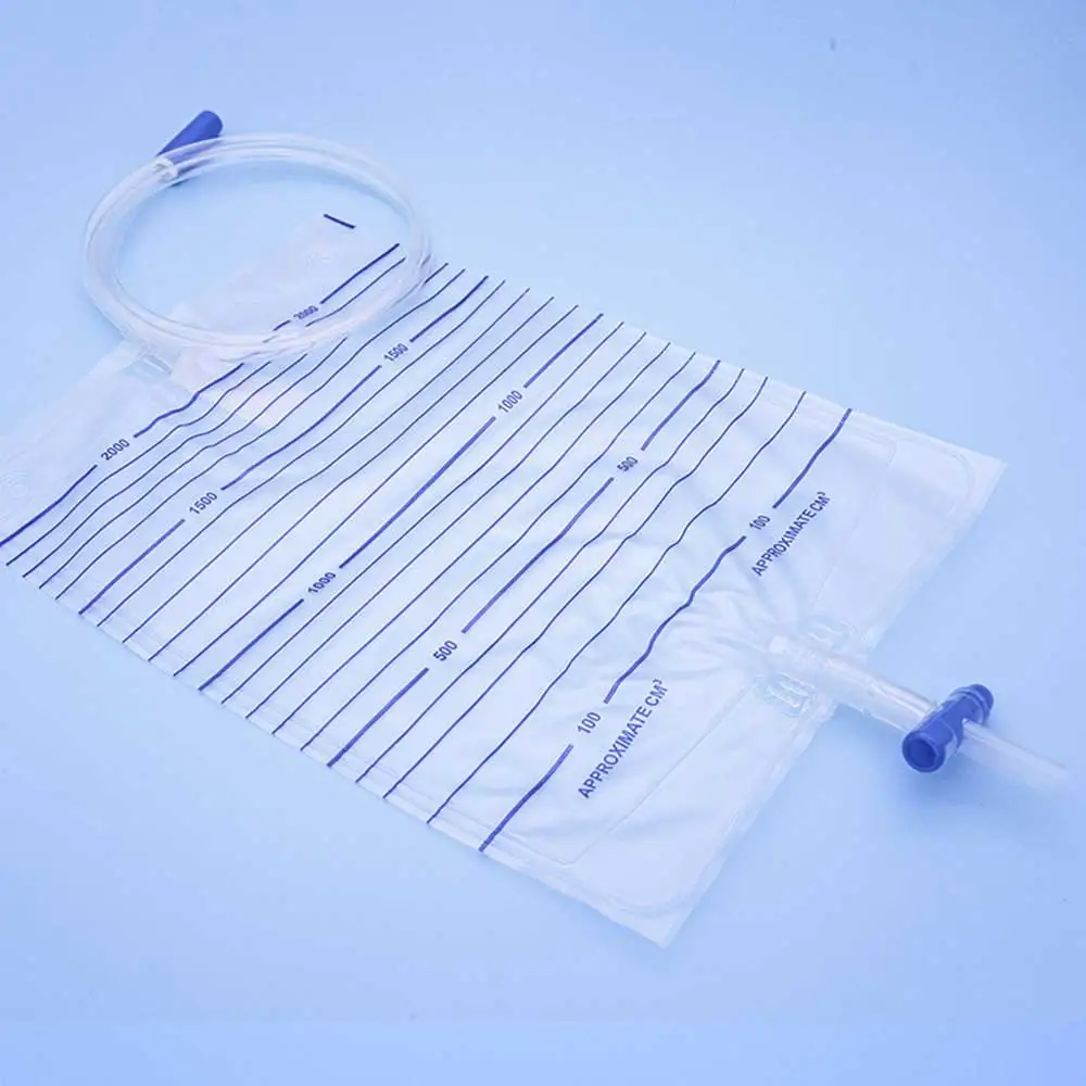 2000ml Disposable Urine Bag Anti-reflux with External Catheter Medical Urine Collector Drainage Pack Urinary Incontinence