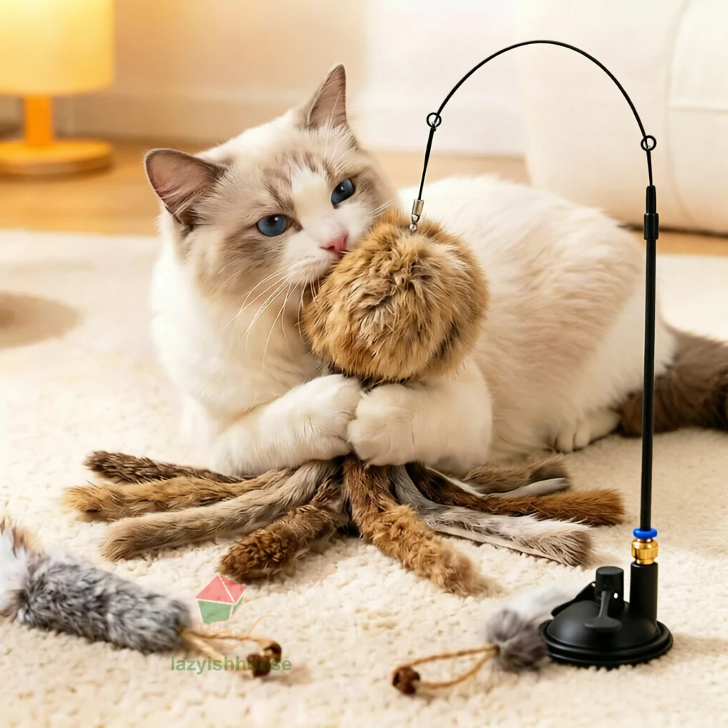 Katzenspielzeug Niedlicher Oktopus Plüschtier Bissresistent Interaktives Zahnspielzeug Haustierzubehör Ein unverzichtbares Mittel zur Langeweilebekämpfung bei Katzen