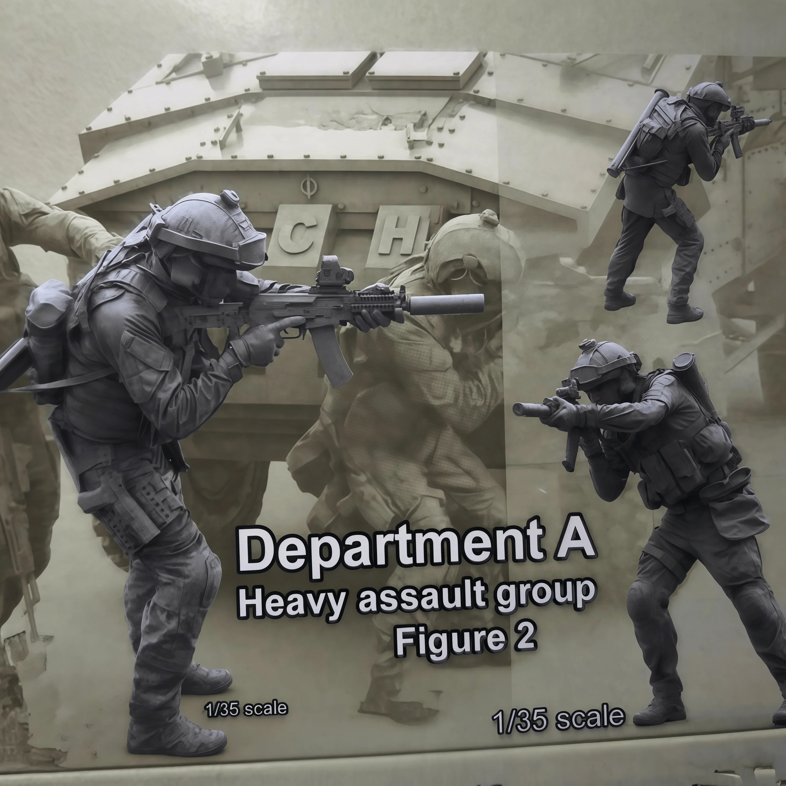 

1/35 Die-casting Resin Model Assembly Kit, GK， Resin Assault Team A Soldiers, Unpainted