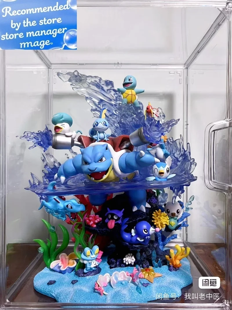 

Аниме Pokemon Charizard семейная фигурка ведро Ocean Blastoise Valley Коллекционная фигурка статуя куклы модель украшения