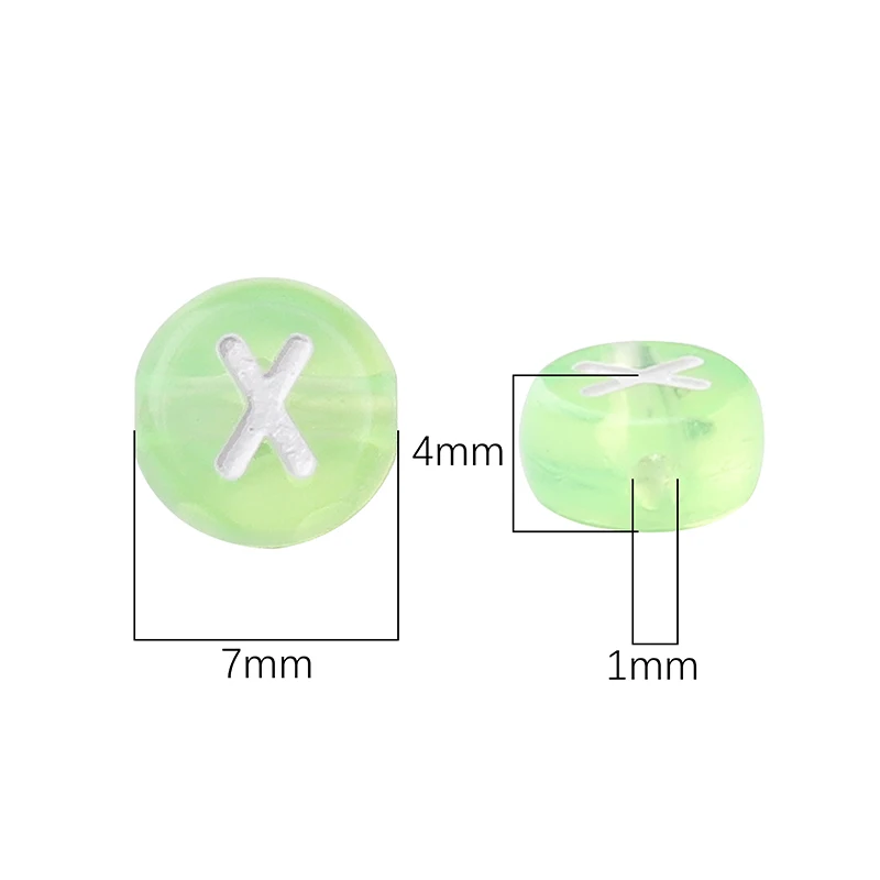 100Pcs 4x7mm Mixed Color Letter/Number Beads Round Acrylic Spacer Loose Beads For Jewelry Making DIY Bracelet Charms Accessories