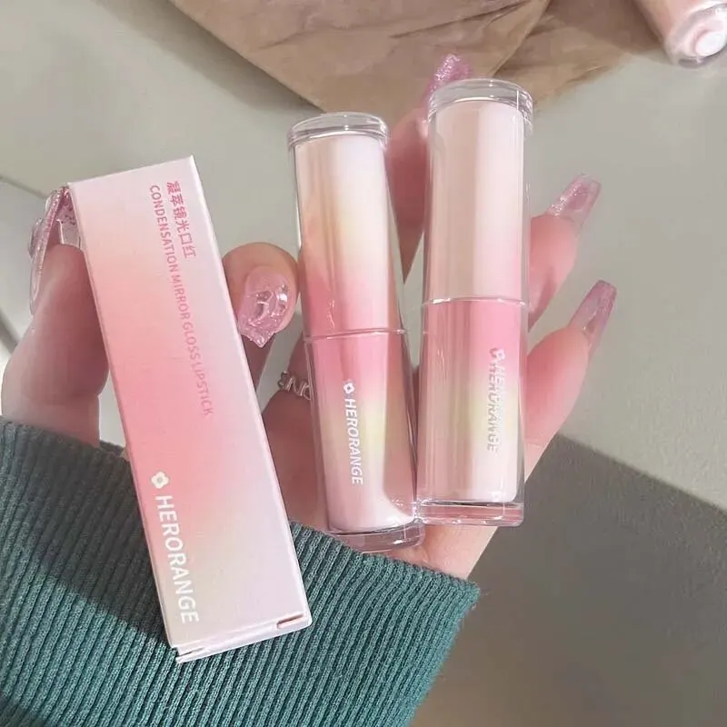 Her orange hr505lipstick ist nicht leicht zu verblassen, nicht leicht zu berühren die Glas lippe Glasur Wassers piegel wird Film