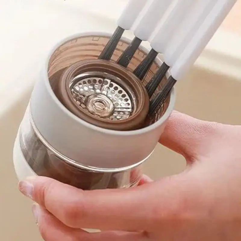Multifunctional Crevice Brush Bendable Lid Brush Milk Bottle Insulation Cup Groove Cleaning Multifunctional Cleaning Brush