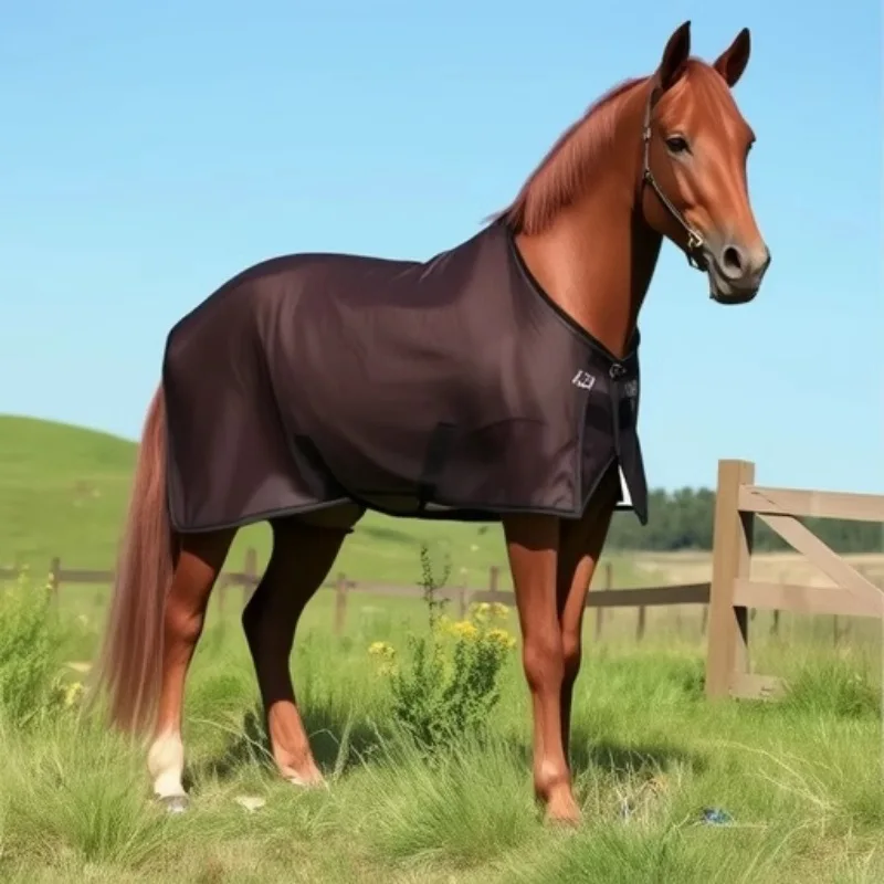 Summer Anti-mosquito Mesh Horse Fly Sheet Breathable Nylon Equestrian Anti-fly Horse Rug