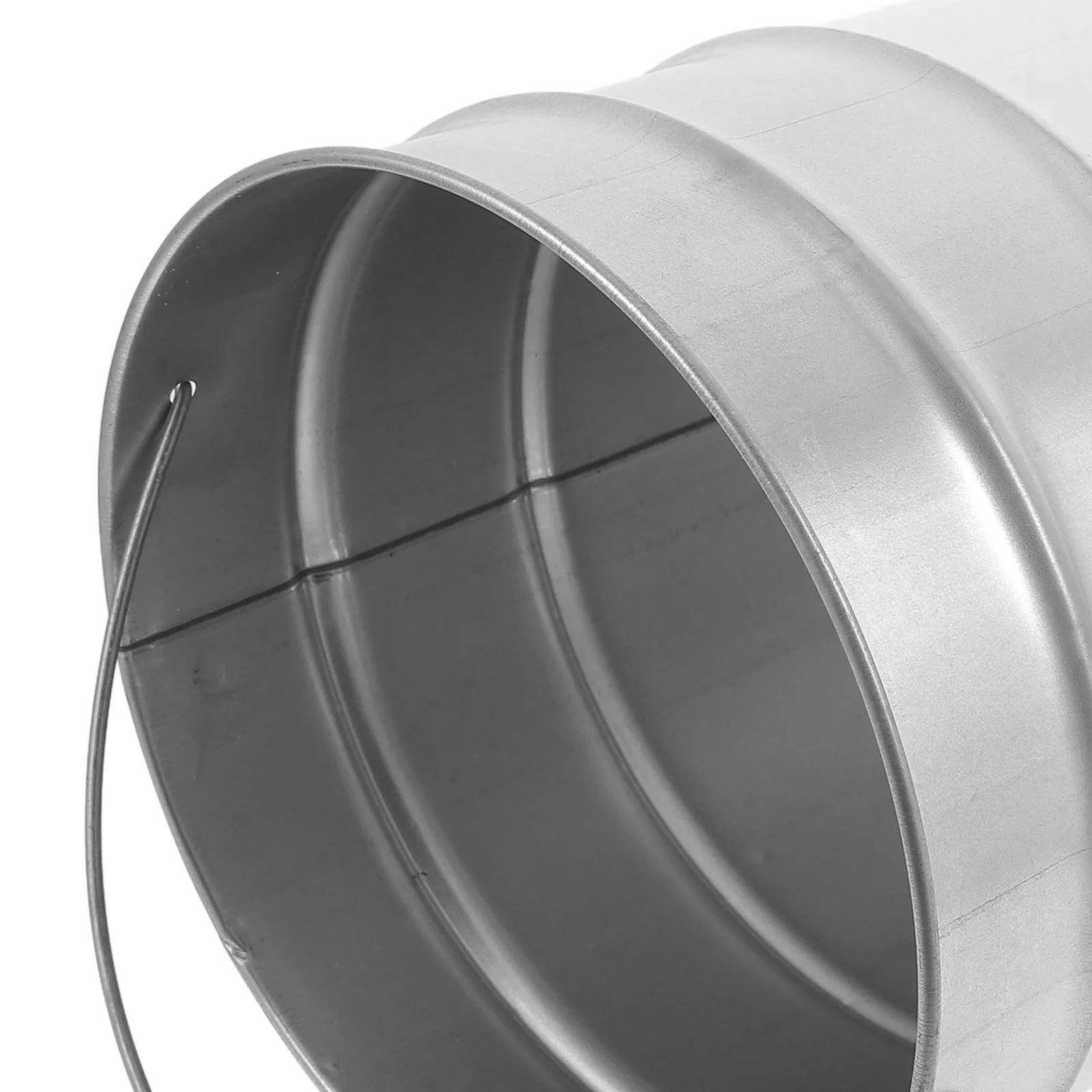 

Galvanized Iron Bucket Metal Trash Can Portable Garbage Container with Handle Outdoor Garden Kitchen Bathroom Multi Use