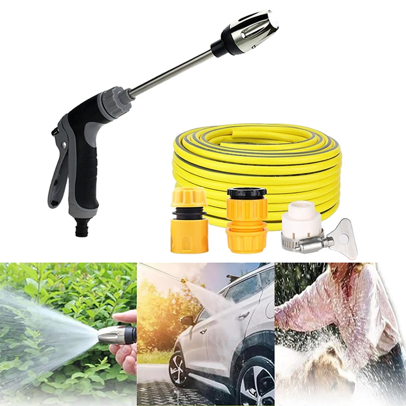 Household Car Wash Tools Metal Extension Pole With Rubberized Handle High Pressure Washer For All Garden Hoses Water Sprayer