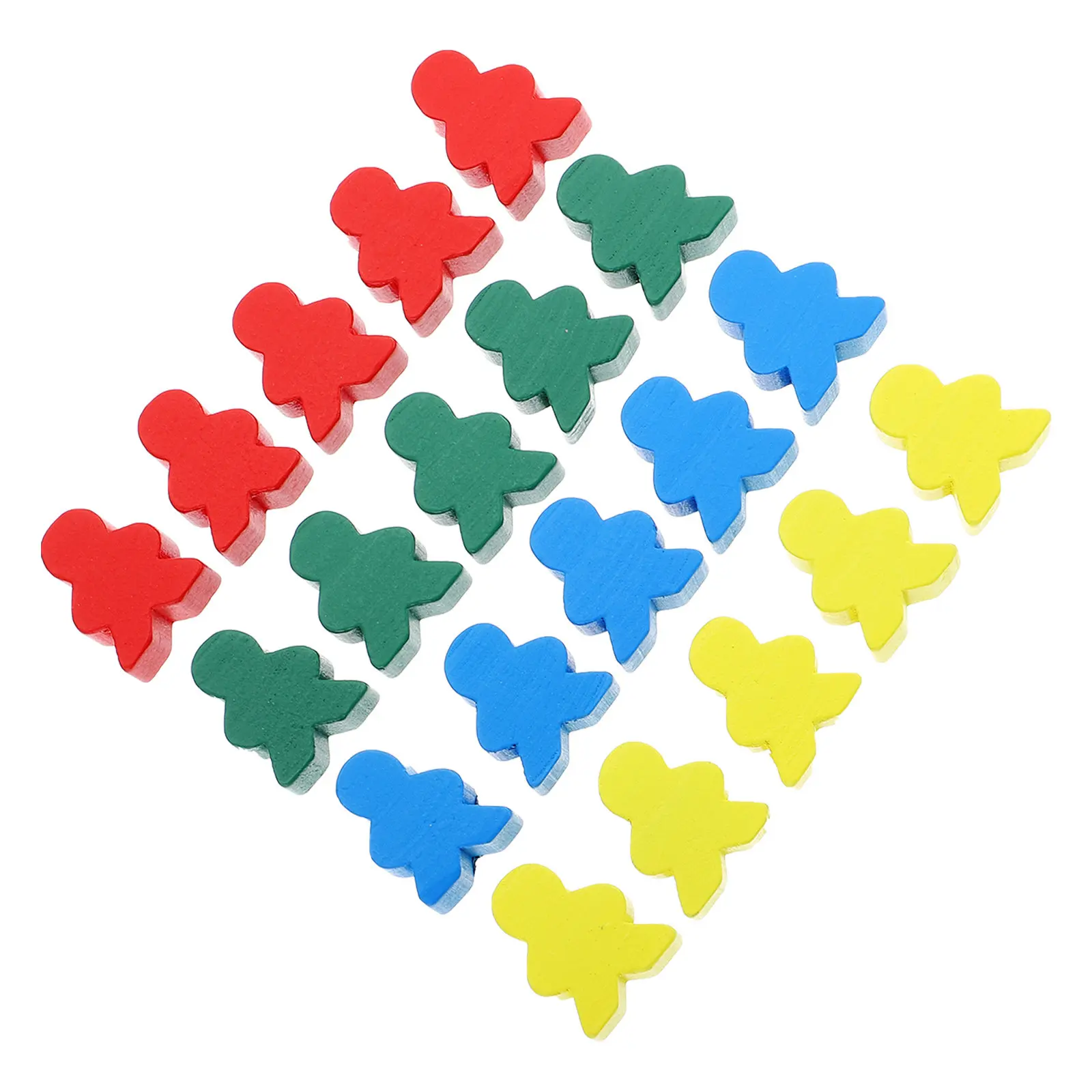 

40Pcs Human Shape Chess Pieces Wooden Flight Chess Chessman Board Game Accessories Educational Logical Thinking Game Pawns