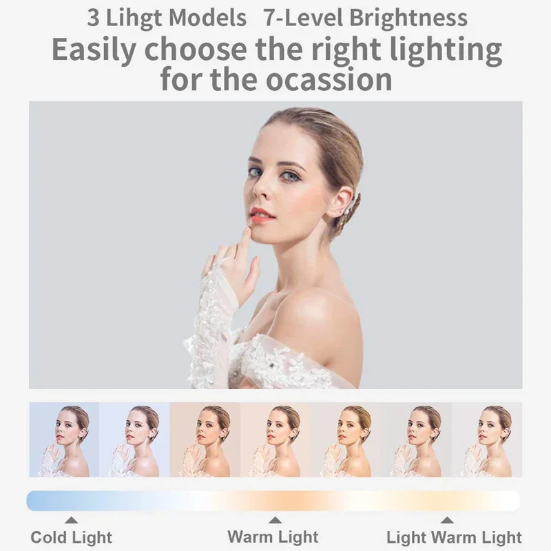 With LED Light,Selfie Stand,Portable Extendable Phone Stand,Adjustable,Overhead Phone Mount,Wireless, Rechargeable