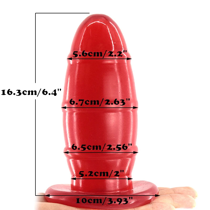 Rugby Anal Plug Round Head Insert 16.3cm Big Dildo Comfortable Masturbation Rod Adult Massage Fetish Sex Toys For Women G-Spot