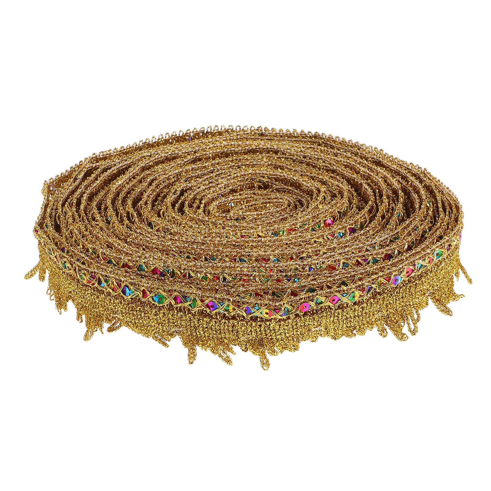 

Decorative Accessories Craft Ribbon Metal Polyester Gold Sequin Fabric Trim Embroidery Lace