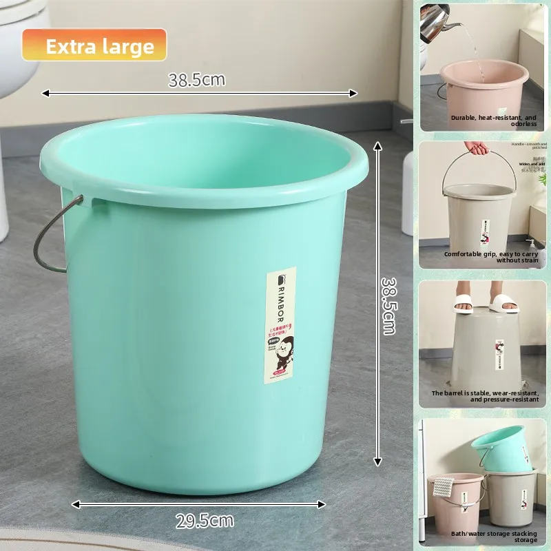 

Thiened Plastic Water Buet Portable Handheld Laundry Waing Car Bathing Buet for Home Use Student Dormi Cam Tr...