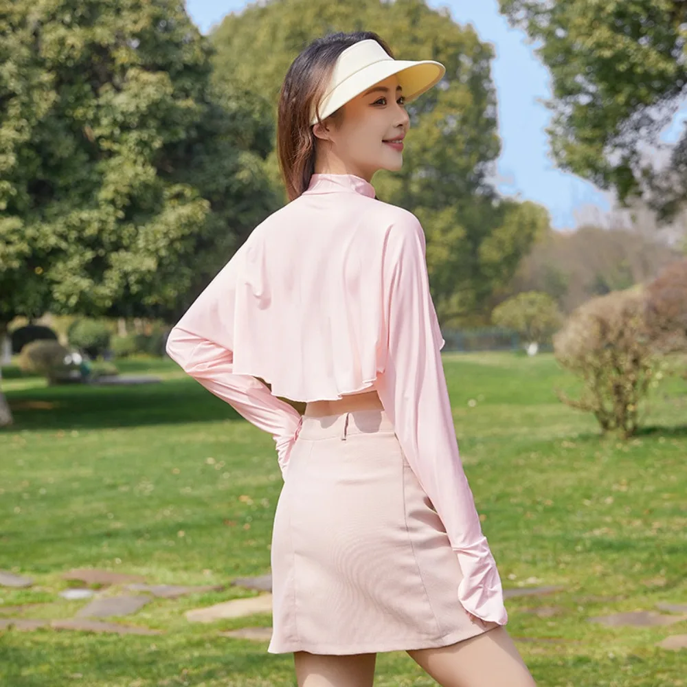

New Casual Women's Sunscreen Shawl Solid Color Long-sleeve Sunshade Female Cardigan Breathable Sunscreen Capes Summer Outdoor