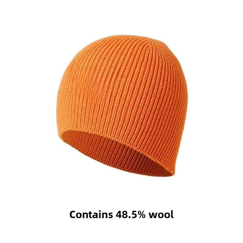 Berretto da sci in lana merino di nuovo stile - Cappello con fodera per casco lavorato a maglia unisex