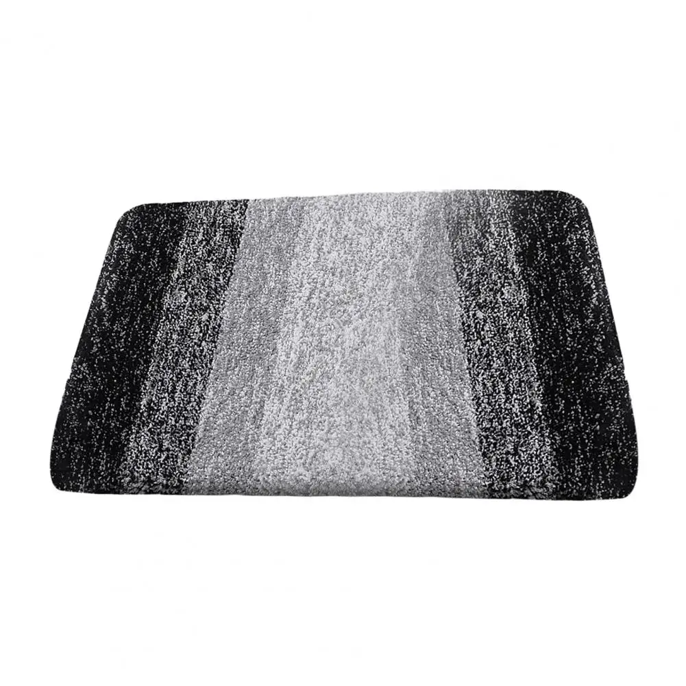 Super Absorbent Bath Mat Doormat Oblong Shape Anti-slip Strong Water Absorption Foot Drying Colorblock Indoor Entrance Door Mat