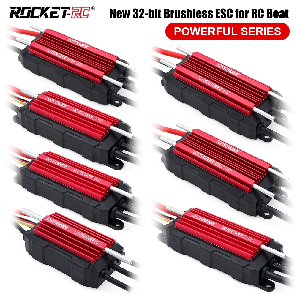 ROCKET-RC POWERFUL BOAT ESC/ESC-HV 70A/90A/105A/130A/130A HV/160A HV/200A for RC Boat