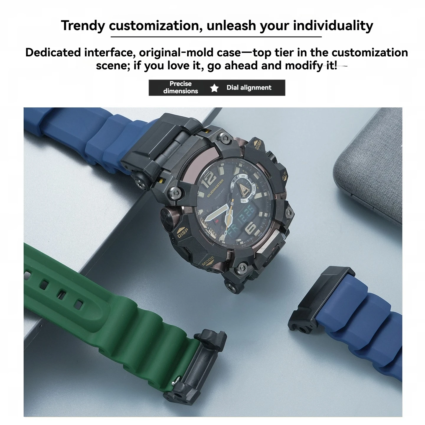 Suitable for Casio Big Mud King GWG-B1000 special sports men's silicone waterproof watchband replacement accessories