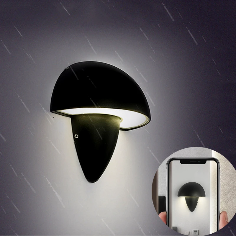 

12W LED Mushroom Wall Lamp Waterproof Outdoor Lighting for Garden Yard Decors Wall Light or Bedside Indoor Sconces Room Decor