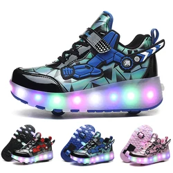 Inline roller skates Fashion wheel shoes children's outdoor trend multi-functional sneakers