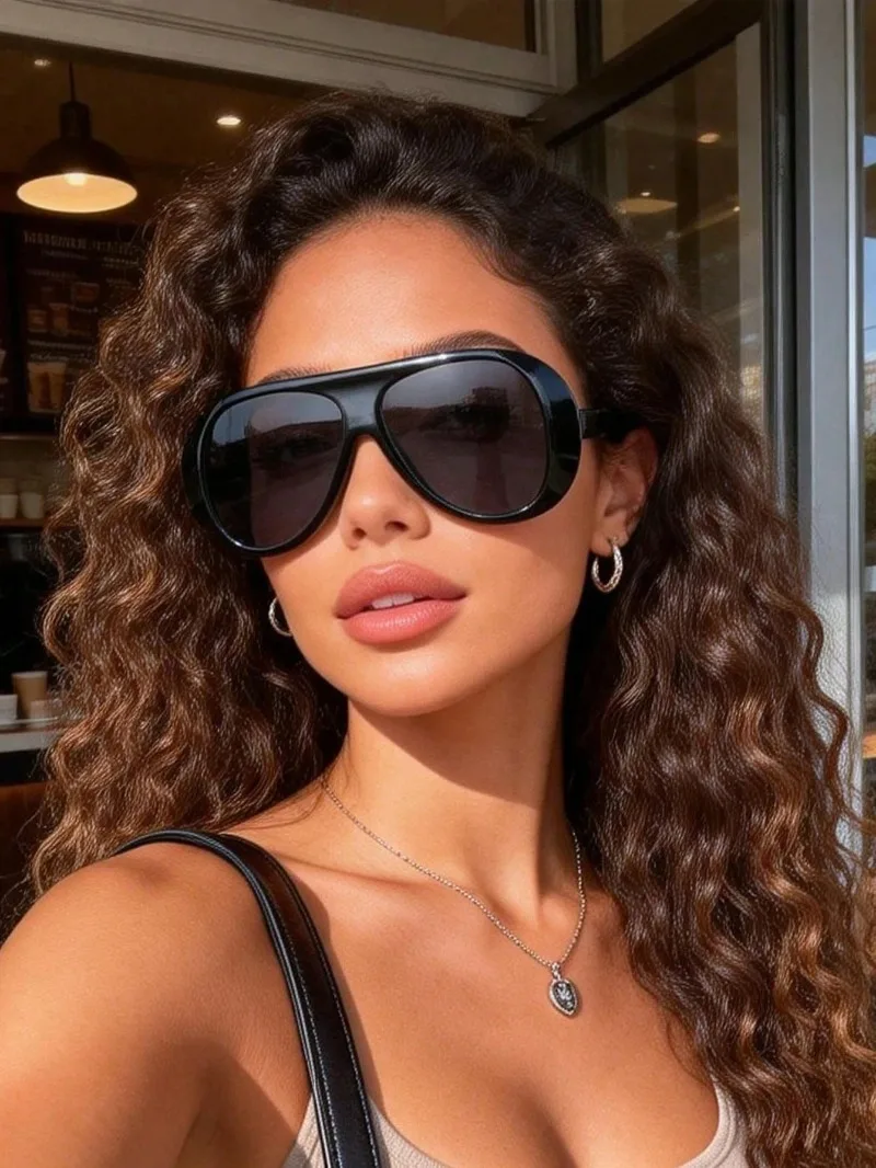 1/4PCS Fashion Brand Luxury Designer Sunglasses Men Women Oversized Vintage Punk Shades Glasses Summer Travel Outdoor Glasses view 4