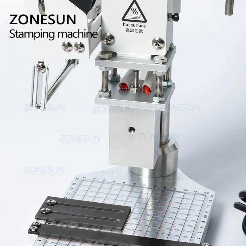 ZONESUN Manual LOGO Leather Paper PVC DIY Shoe Hot Foil Stamping Bronzing Embossing Machine Heat Press Machine