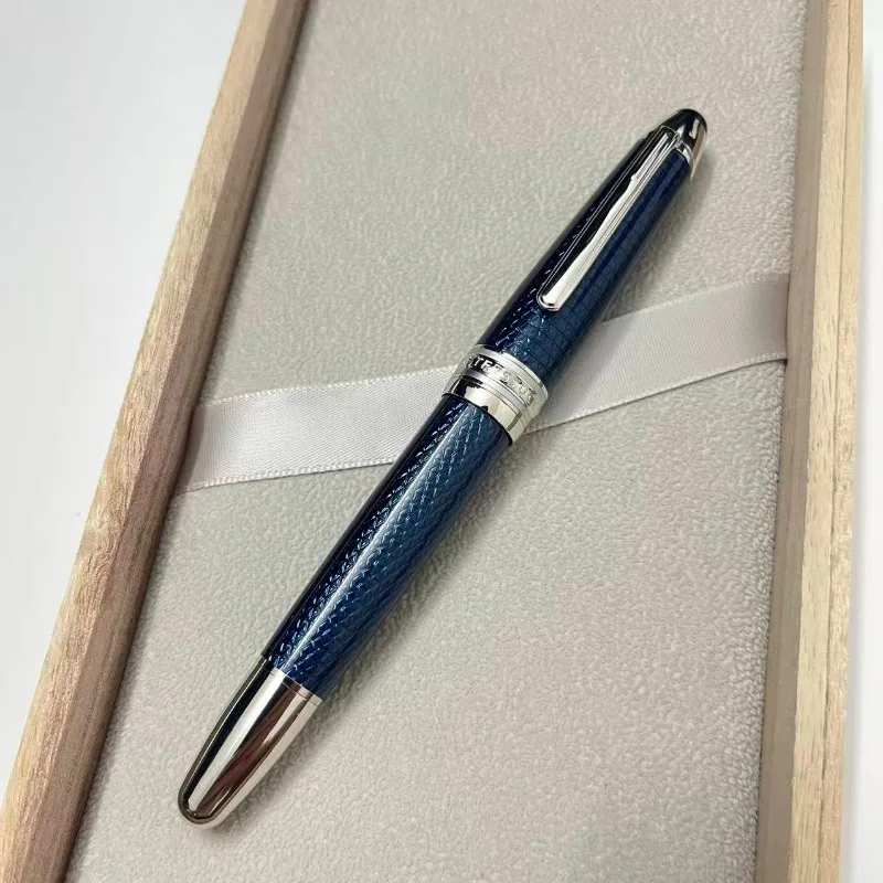 penna-stilografica-blu-in-acrilico-e-acciaio-inossidabile-m-b-promozione-cancelleria-regalo-penna-in-legno-con-pennino-iridium-4810-f-05mm-penna-a-sfera-monoblocco-m-b