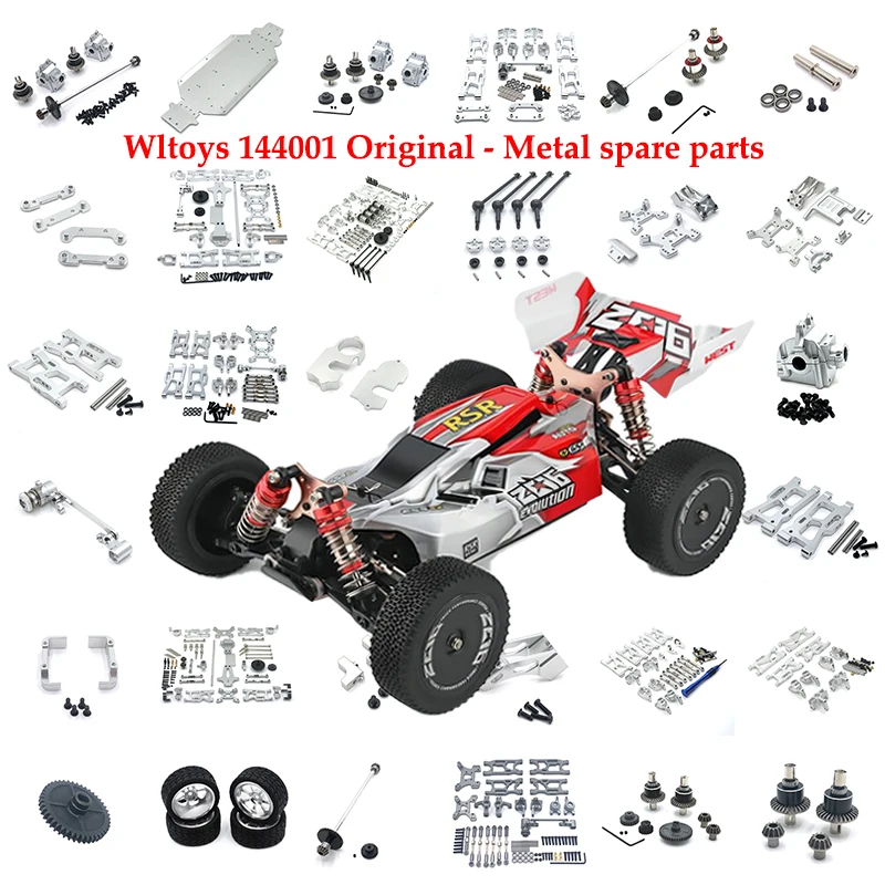 Wltoys 144001 144002 144010 124017 124019 Metal Upgrades Parts Modification Kits Swing Arm Shock Absorber Set RC Car Accessories