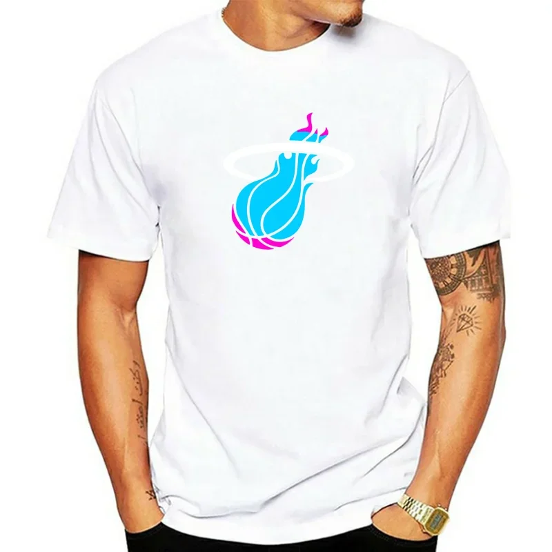Miamis vices heat basketbal T-Shirt for adults COTTON t shirts for men New Arrival streetwear Casual T-shirts 2024