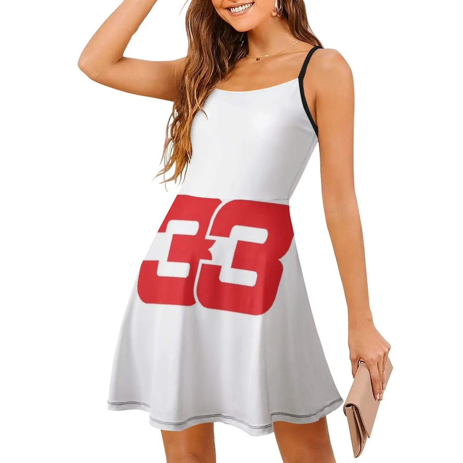 33 33 فستان قصير على طراز Preppy للنساء على شكل حرف a فستان يوم غير رسمي فضفاض مناسب 33 33 Max 33 33 Max ملابس نسائية #4