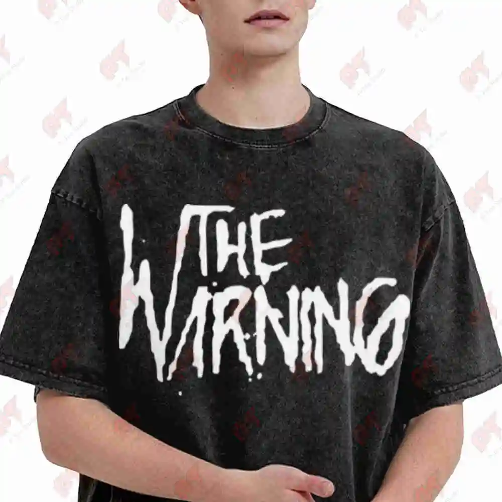 The Warning Band Vintage Washed Tee Pure Cotton T-Shirt