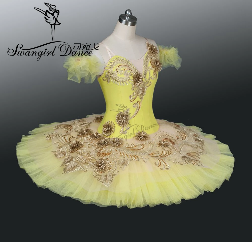 Adulto amarelo ballet tutu meninas profissional ballet tutus clássico tutu para mulher bt9024