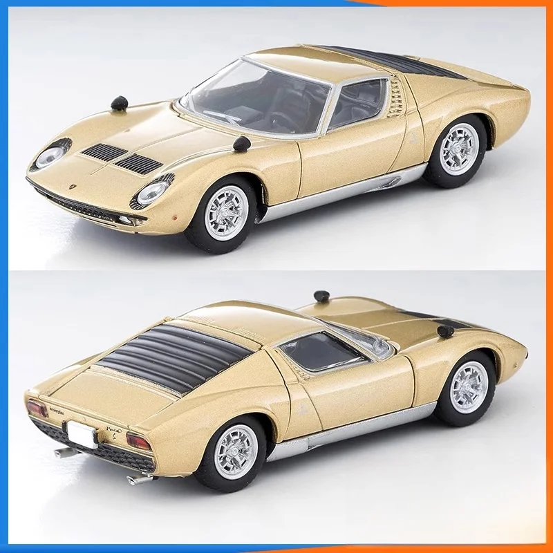 TAKARA TOMY TOMYTEC Tomica 1:64 TLV Lamborghini Miura S Golden edición limitada aleación juguete Motor Diecast Metal modelo regalo, juguete para niño