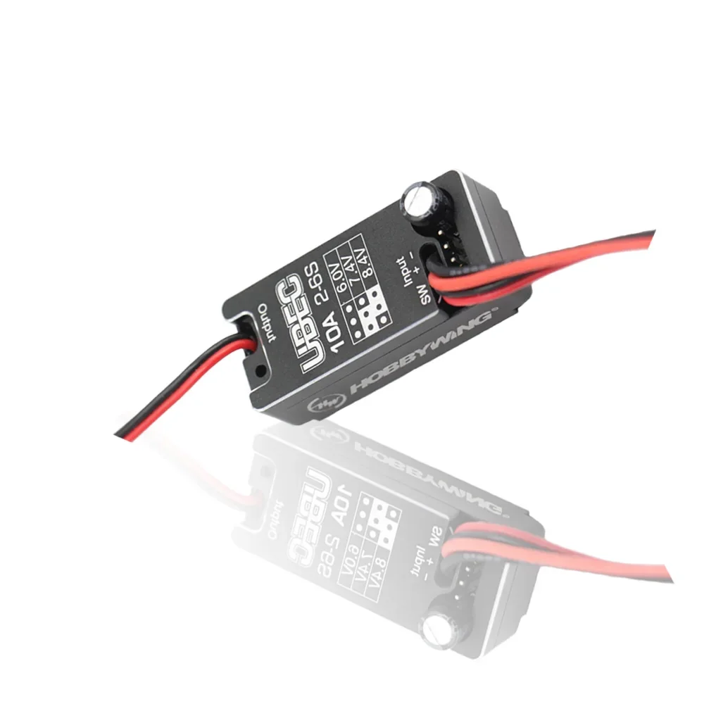 Hobbywing 10A 2-6S 10A-15A impermeable UBEC ajustable 6V/7,4 V/8,4 V con salida JR para vehículos trepadores, modelos de camiones