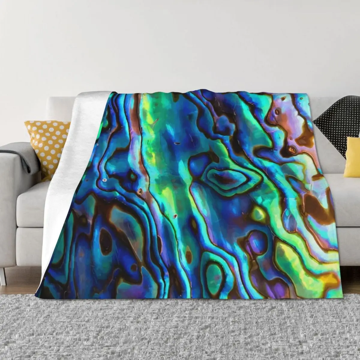 

New Zealand Paua Shell - Kiwi Design Kiwiana Maori Throw Blanket Hairys Summer Beddings Thin Personalized Gift Blankets