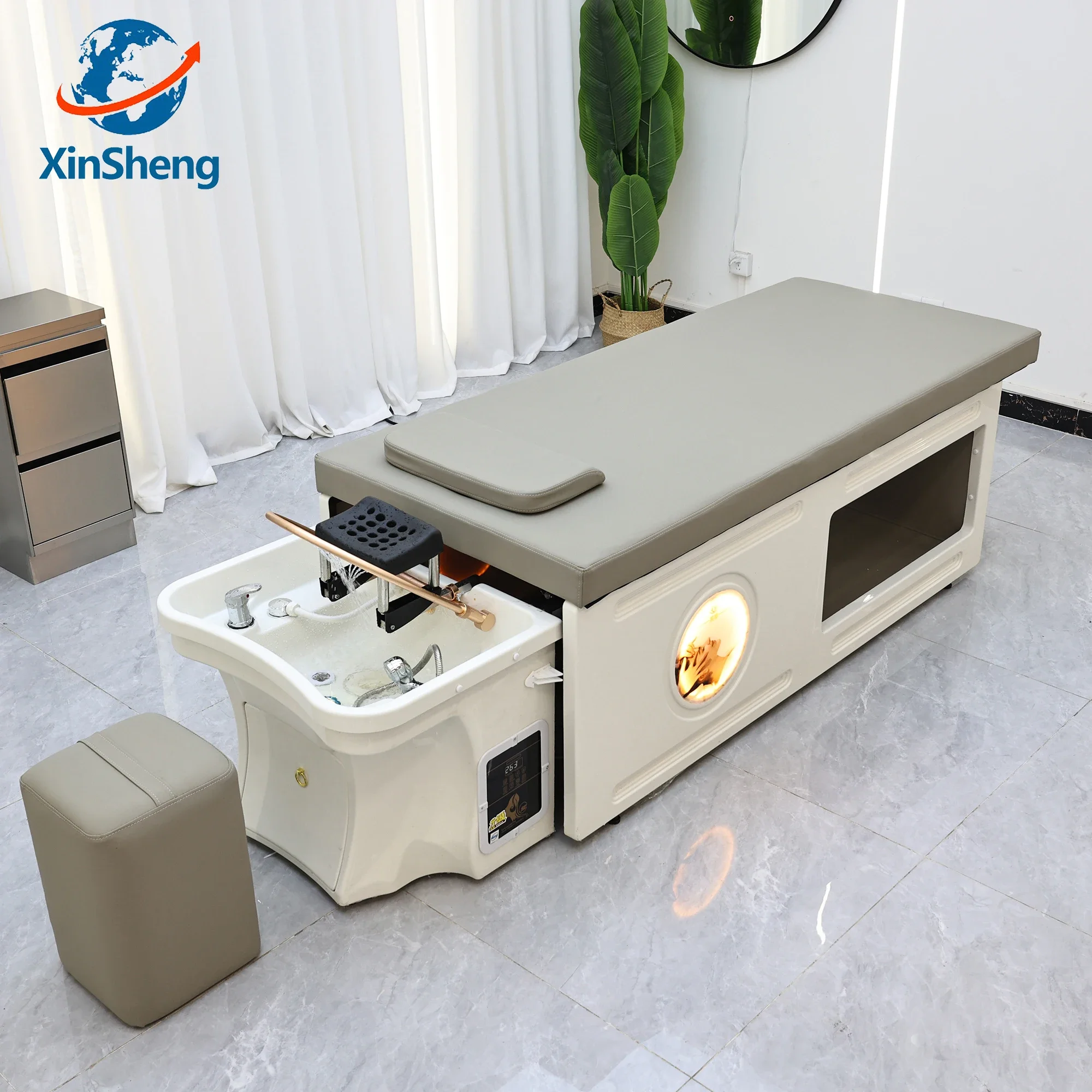 

XinSheng Shampoo Bed Hair Salon Beds Head SPA Fumigation Machine Massage Table Leisure and Health Store Commercial Furniture