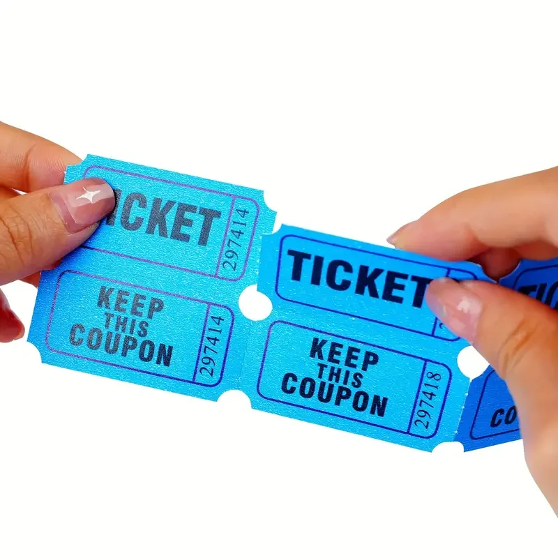 200pcs Multi-Color Raffle Tickets - Perfect for Events, Carnivals, Classroom Prizes & Fundraisers (Numbers 1-50,000 Assorted)