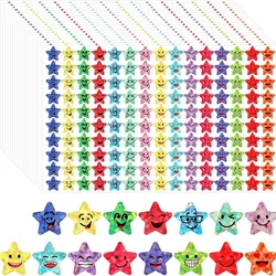 1500 Pcs Glitter Foil Small Star Stickers,15 Designs Happy Face Stickers,Suitable for DIY Handicrafts and Student Reward Prizes