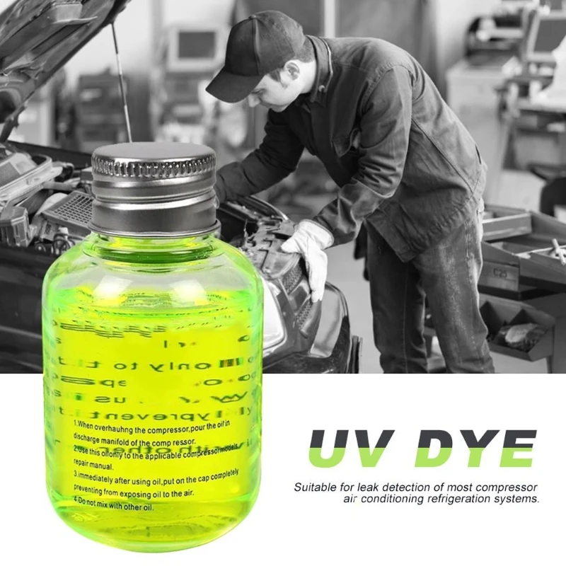 

Pollution-free 60ml Fluorescent Oil for A Air Conditioner Auto Leak Test UV Dye Universal Refrigerant Leak Detection