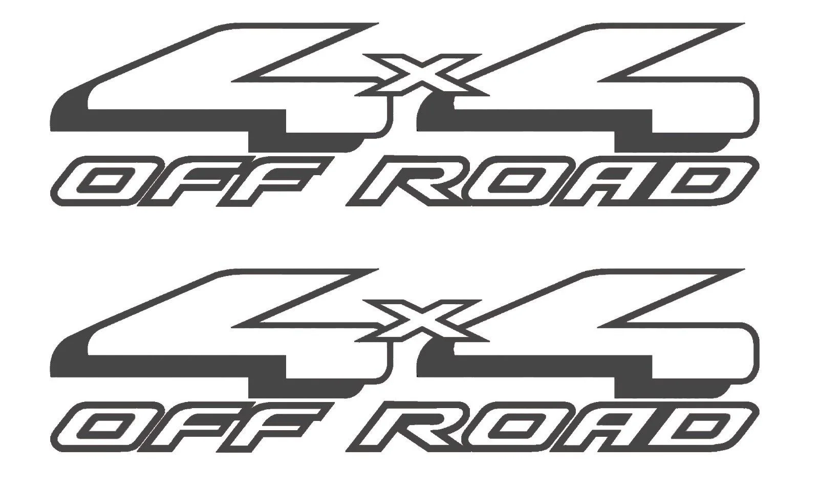 

For (2Pcs)SET OF 2 4X4 OFF ROAD VINYL DECALS STICKER FORD F-150 TRUCK BED PLUS GRAY