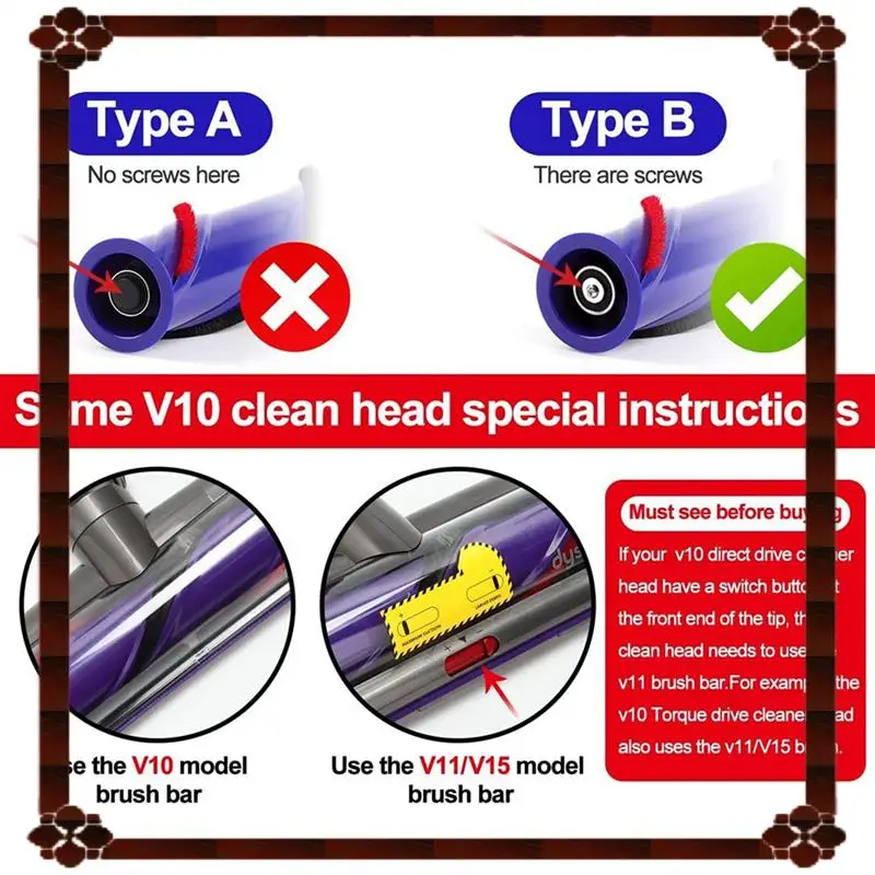 24-часовая доставка, 7 шт., мягкая плюшевая полоска для Dyson V7 V8 V10 V11, насадки для пылесоса, роликовая щетка, запасные части