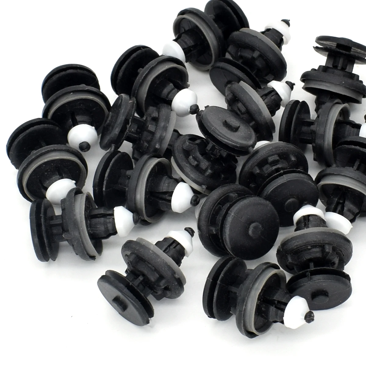 20X Nylon Plastic Rivets 8mm Hole Fastener Clip Car Door Panel Card Push Retainer Trim Clips For Ford Kuga C-Max Focus 2005-2014