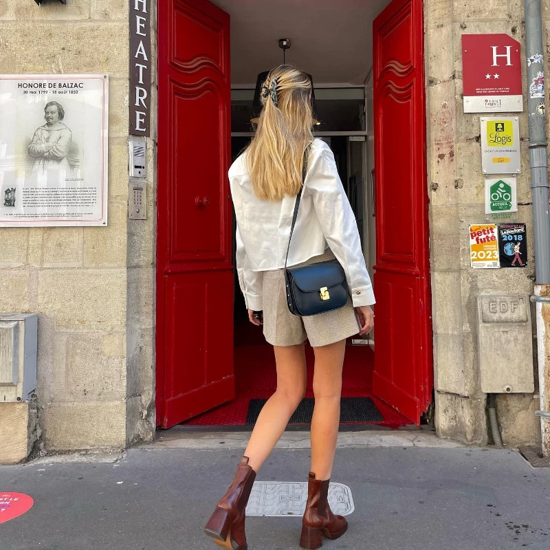 SOEUR 2025 حقيبة توفو جديدة من الجلد الطبيعي الفرنسي المتخصص للنساء بكتف واحد حقيبة كروس مربعة صغيرة حقيبة التنقل للنساء #1