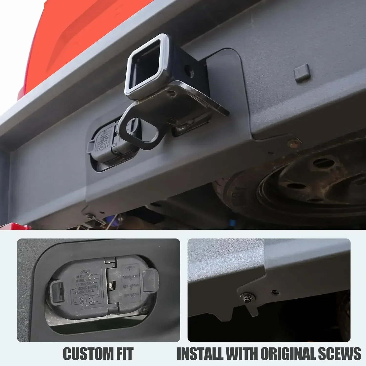 Maverick 2022-2025 Bumper Cover Plate 4/7-Pin Hitch Protector, No-Drill PP Weatherproof Truck Accessories for Towing & Exterior