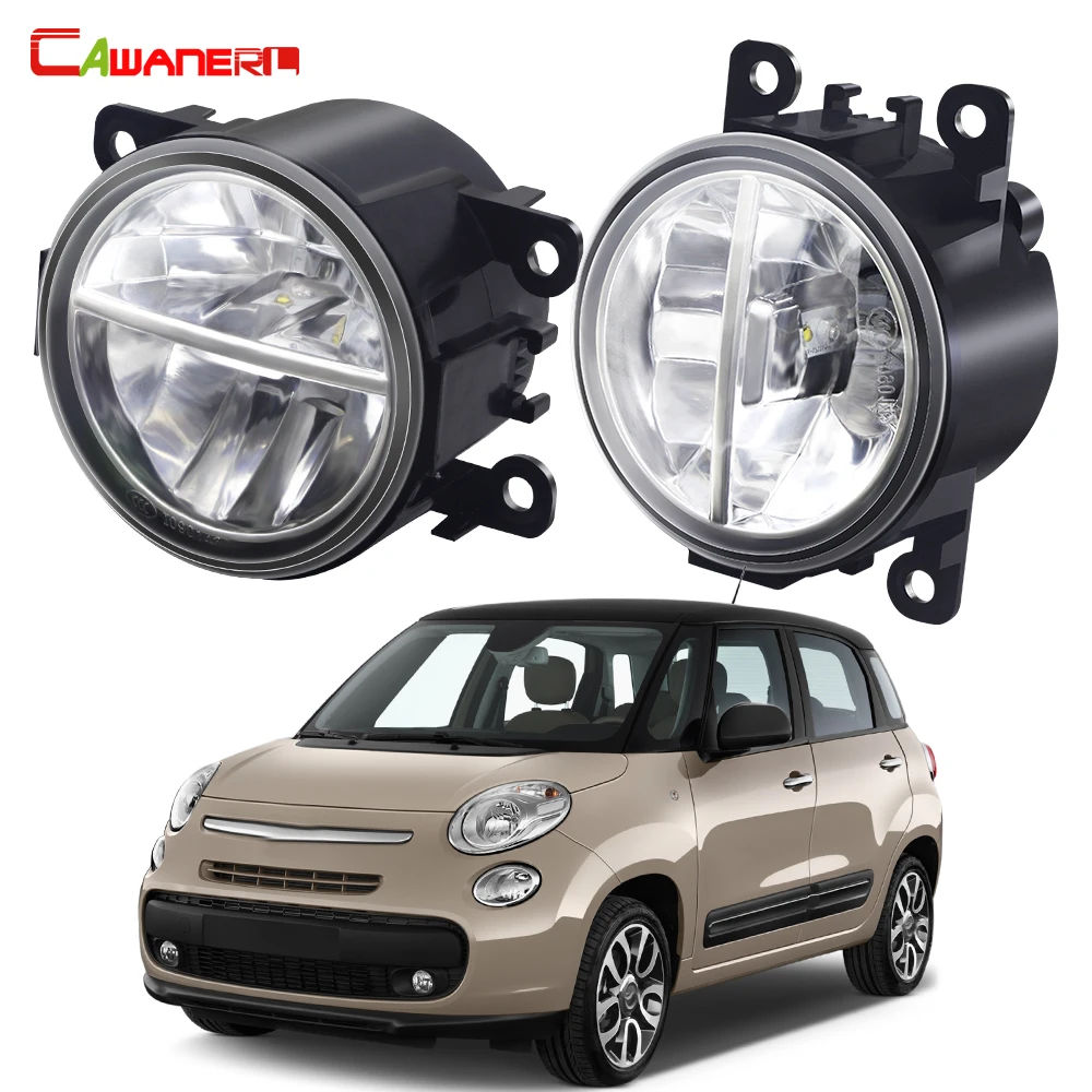 2 X 30W H11 LED Fog Light Assembly For Fiat 500L (351_, 352_) 2012-2022 Car External Fog Driving Lamp DRL Accessories