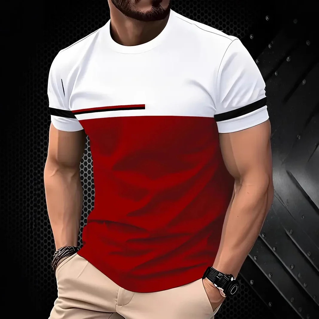 

2025 New Fashion Printed Men's 3D T-shirt Street Fashion Harajuku Round Neck Short Sleeve Comfortable Large Top