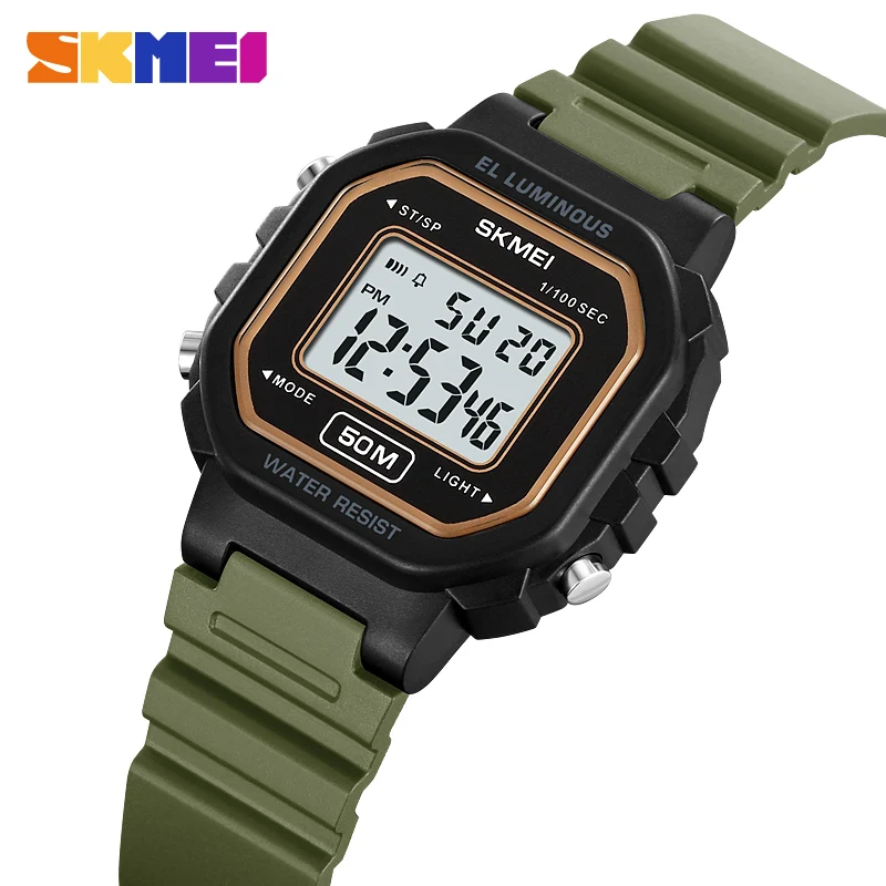 SKMEI Fashion Cool New Back Light Stopwatch Sport Watches For Men Women Student Date 5Bar Waterproof Wristwatch Reloj Hombre