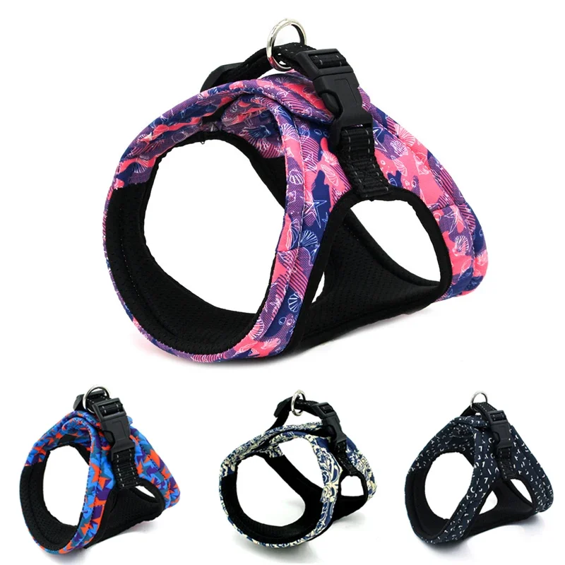 Pet Dog Harness for Small Medium Dogs Mesh Breathable Puppy Cat Harnesses Leash Set French Bulldog Shiba Inu Pets Accessories