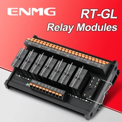 ENMG spring-loaded 8-10- way relay 16-way module dc24V DC 12 intermediate relay module 16a PLC amplifier board Pluggable relay